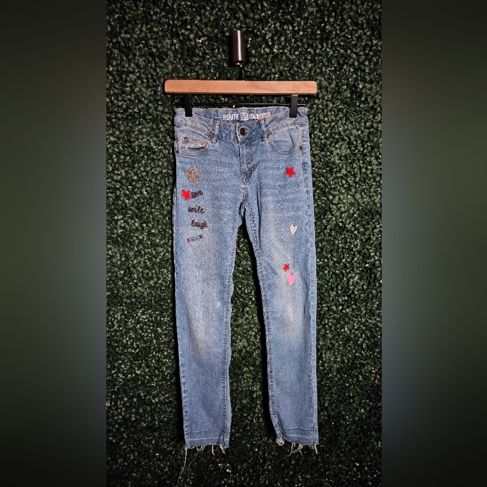 Route 66 Kids Blue Jeans with Embroidery